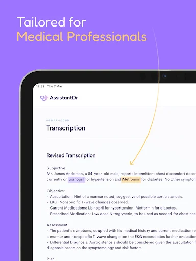ดาวน์โหลด Assistant Dr. – Medical Scribe ล่าสุด – ตัวช่วยจดบันทึกทางการแพทย์ AI - Screenshot 19