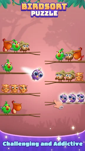 ดาวน์โหลด Bird Sort: Color Puzzle Master ล่าสุด – เกมเรียงนกสีสันสดใสฟรี - Screenshot 6