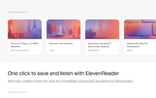 ดาวน์โหลด ElevenReader – แอปอ่านข้อความด้วยเสียง AI ที่สมจริงที่สุด - Screenshot 2