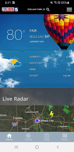 ดาวน์โหลด KCTV5 First Warn 5 Weather ล่าสุด – เช็คสภาพอากาศแม่นยำฟรี - Screenshot 1