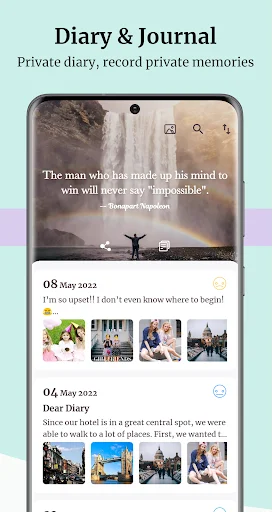 ดาวน์โหลด Diary Up: Locked Journal Notes ล่าสุด – ไดอารี่ส่วนตัวปลอดภัยฟรี - Screenshot 1