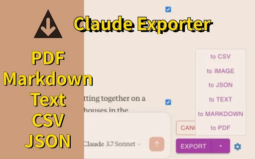 ดาวน์โหลด AI Chat Exporter สำหรับ Claude ฟรี – บันทึกแชทเป็น PDF และ Markdown - Screenshot 2