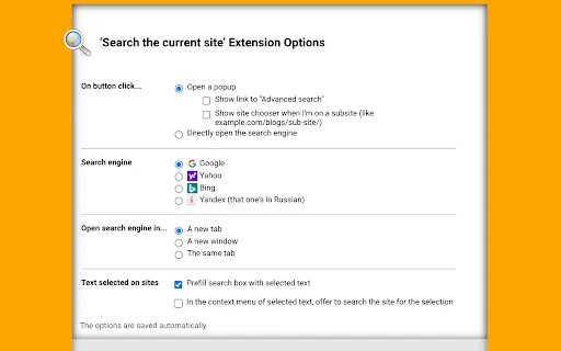 ดาวน์โหลด Search the current site – ค้นหาข้อมูลในเว็บไซต์ได้รวดเร็วทันใจ - Screenshot 2
