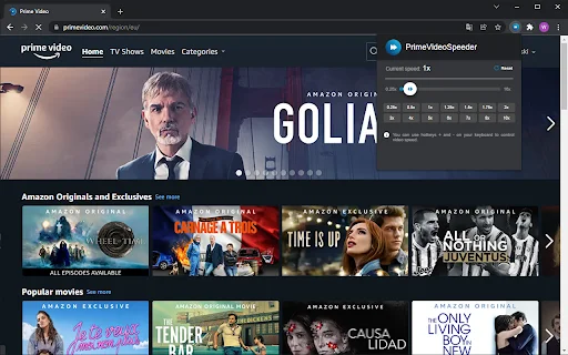 ดาวน์โหลด Prime Video Speeder ปรับความเร็ววิดีโอได้ดั่งใจ ใช้งานง่ายฟรี - Screenshot 1