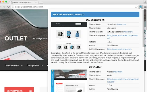 ดาวน์โหลด WordPress Theme Detector ล่าสุด – ตรวจสอบธีมและปลั๊กอินฟรี - Screenshot 1