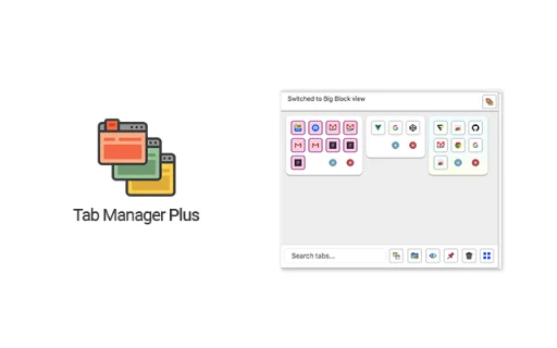 Tab Manager Plus สำหรับ Chrome – จัดการแท็บและหน้าต่างเบราว์เซอร์ให้เป็นระเบียบ - Screenshot 1