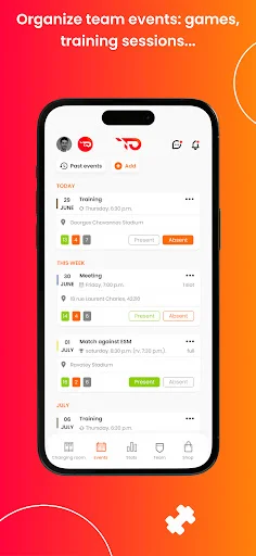 ดาวน์โหลด TeamPulse ล่าสุด – แอปจัดการทีมกีฬาครบวงจร ฟรี - Screenshot 10