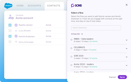 ดาวน์โหลด Gong Anywhere ล่าสุด – เพิ่มประสิทธิภาพการขายบน CRM และ Gmail - Screenshot 5