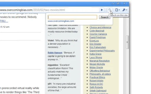 ดาวน์โหลด Search the current site – ค้นหาข้อมูลในเว็บไซต์ได้รวดเร็วทันใจ - Screenshot 1