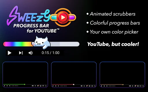 Sweezy Custom Progress Bar for YouTube™ – ปรับแต่งแถบเล่นวิดีโอให้สวยงามฟรี - Screenshot 5