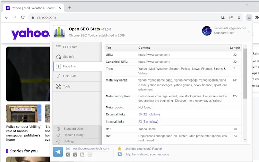 ดาวน์โหลด Open SEO Stats ล่าสุด – เครื่องมือวิเคราะห์ SEO ครบวงจรสำหรับ Chrome - Screenshot 3