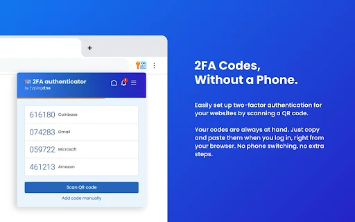 ดาวน์โหลด 2FA Authenticator ล่าสุด – ยืนยันตัวตนบนเบราว์เซอร์ฟรี - Screenshot 1