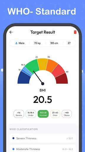 ดาวน์โหลด BMI Calculator-Weight record ล่าสุด – คำแนะนำด้านสุขภาพและฟิตเนสอัจฉริยะฟรี - Screenshot 3
