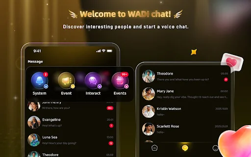 ดาวน์โหลด Wadi Chat เวอร์ชันล่าสุด – ห้องแชทด้วยเสียงฟรีสำหรับทุกคน - Screenshot 7