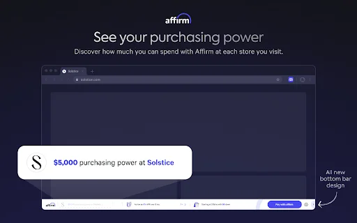 ดาวน์โหลด Affirm ส่วนขยาย Chrome – ช้อปก่อนจ่ายทีหลังได้ง่ายๆ - Screenshot 2