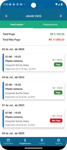 ดาวน์โหลด Plantãozinho เวอร์ชันล่าสุด – จัดการตารางเวรแพทย์อย่างมืออาชีพ - Screenshot 2