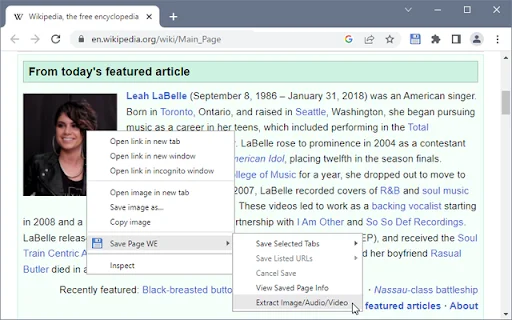 ดาวน์โหลด Save Page WE ล่าสุด – บันทึกหน้าเว็บเป็นไฟล์เดียวได้ง่ายๆ - Screenshot 3
