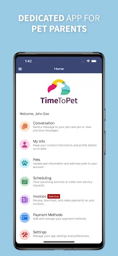 ดาวน์โหลด Time To Pet ล่าสุด – บริหารธุรกิจดูแลสัตว์เลี้ยงมืออาชีพ - Screenshot 1