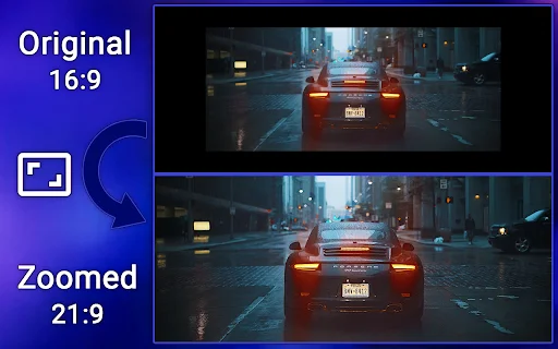 Zoom to Fill – ขยายวิดีโอเต็มจอ Ultrawide สำหรับ Netflix และ YouTube ฟรี - Screenshot 2