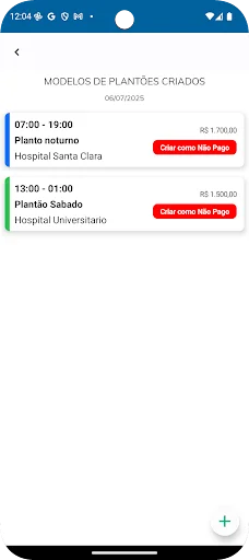 ดาวน์โหลด Plantãozinho เวอร์ชันล่าสุด – จัดการตารางเวรแพทย์อย่างมืออาชีพ - Screenshot 3