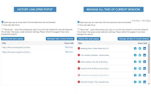 ดาวน์โหลด Open link in same tab ฟรี – จัดระเบียบแท็บ Chrome ให้ง่ายขึ้น - Screenshot 3