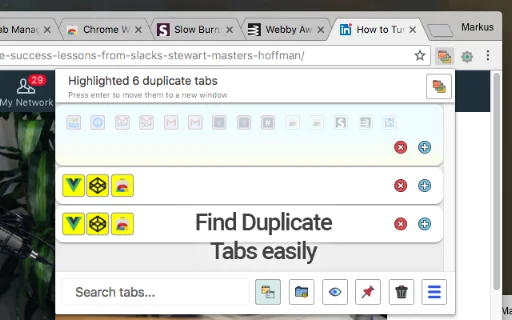 Tab Manager Plus สำหรับ Chrome – จัดการแท็บและหน้าต่างเบราว์เซอร์ให้เป็นระเบียบ - Screenshot 4