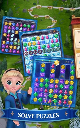 ดาวน์โหลด Disney Frozen Free Fall เกมพัซเซิลสุดสนุก ล่าสุดฟรี - Screenshot 14
