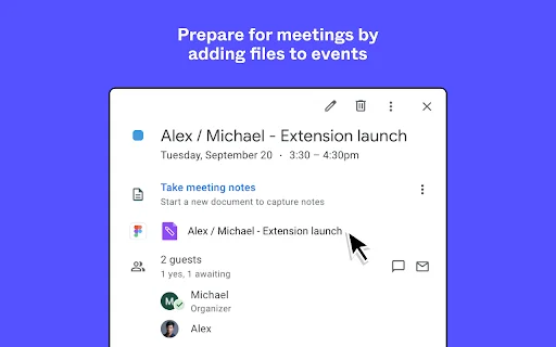ดาวน์โหลด Figma สำหรับ Chrome – เชื่อมต่อ Google Calendar ง่ายขึ้น - Screenshot 1