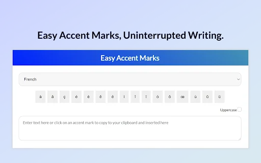 ดาวน์โหลด Easy Accent Marks ล่าสุด – พิมพ์อักขระพิเศษฟรี - Screenshot 1