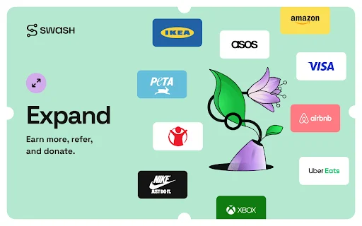 ดาวน์โหลด Swash ส่วนขยายเบราว์เซอร์ – รับรายได้จริงจากการท่องเว็บฟรี - Screenshot 5