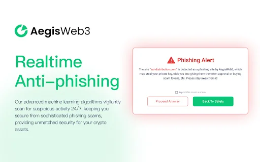 ดาวน์โหลด AegisWeb3 ป้องกันการฉ้อโกงคริปโตและเว็บไซต์ฟิชชิ่ง ฟรีบน Chrome - Screenshot 2