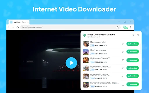 ดาวน์โหลด Video Downloader VeeVee ล่าสุด – บันทึกวิดีโอคุณภาพสูงฟรี - Screenshot 1